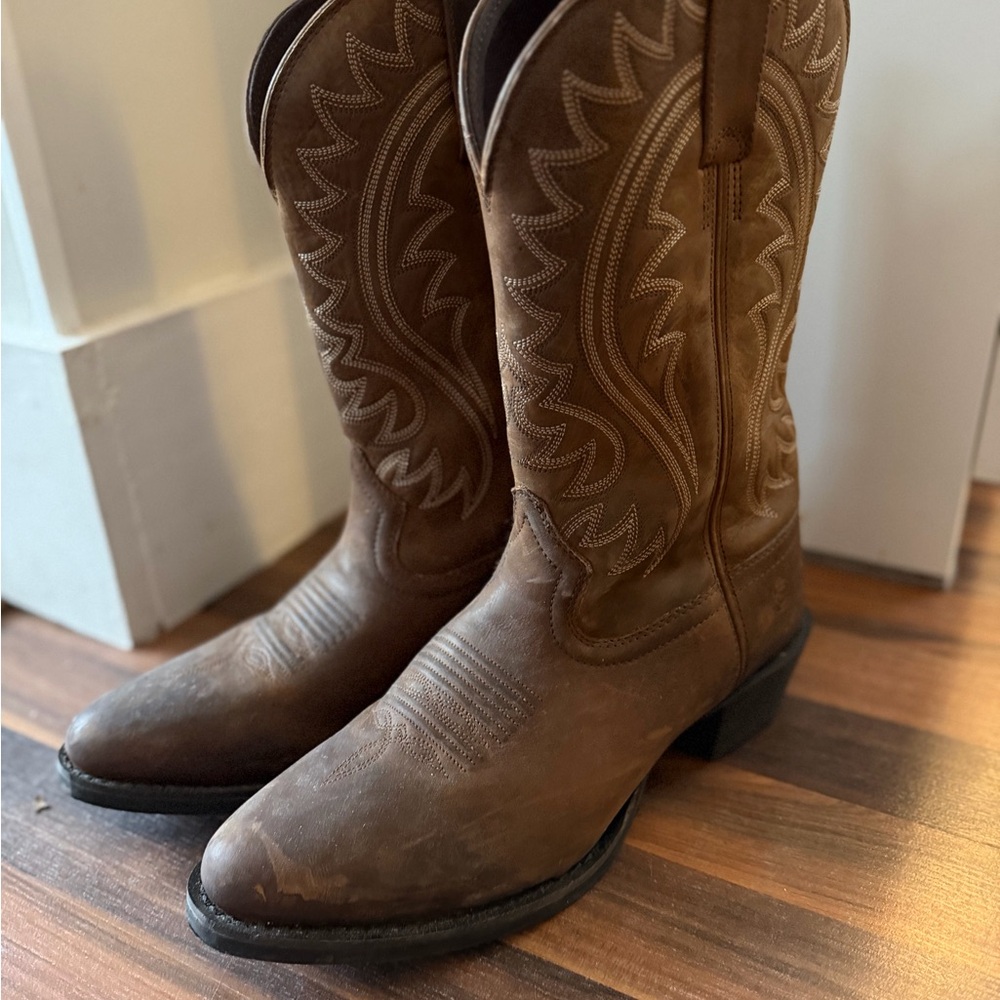 Durango Brown Western Real Leather Boots (never worn )